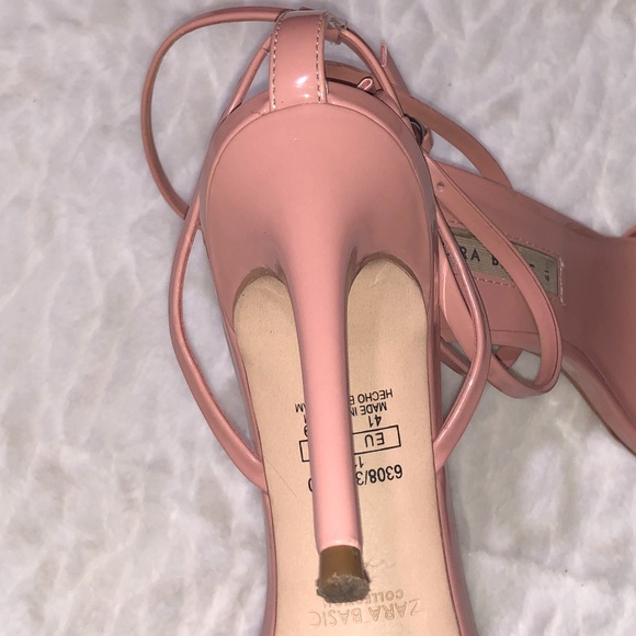 Zara Soft Pink Strappy Patent High-Heel - Picture 10 of 10